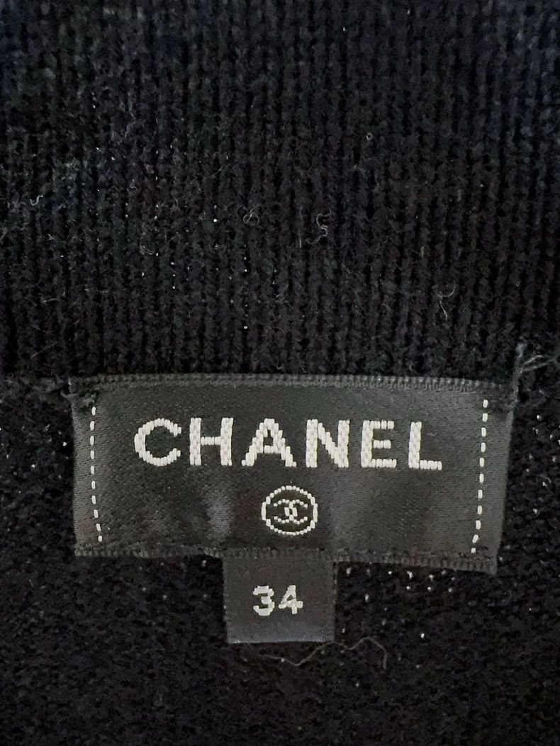Chanel Black Cashmere Cardigan with Gold Buttons - dmc