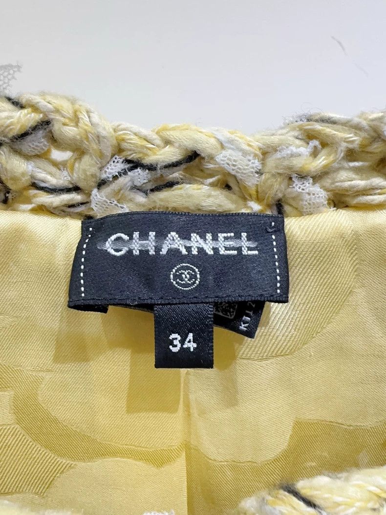 Chanel Chanel Yellow Jacket with Beautiful Knit Fabric - dmc Size US S / EU 44-46 / 1 - 2 Thumbnail