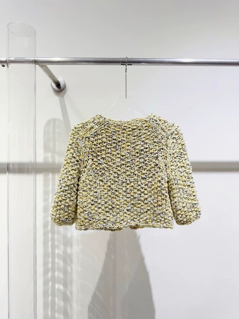 Chanel Chanel Yellow Jacket with Beautiful Knit Fabric - dmc Size US S / EU 44-46 / 1 - 4 Thumbnail