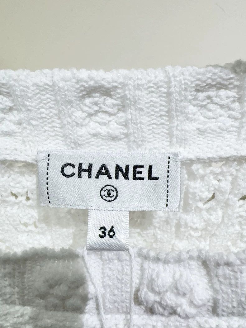 Chanel Chanel White Textured Sweater with Logo - dmc Size US S / EU 44-46 / 1 - 2 Thumbnail