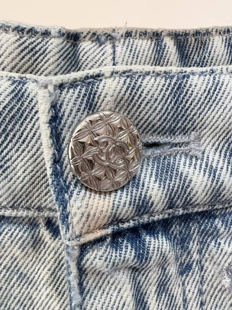 Chanel Chanel High Waist Logo Denim Pants - dmc Size US 34 / EU 50 - 3 Thumbnail