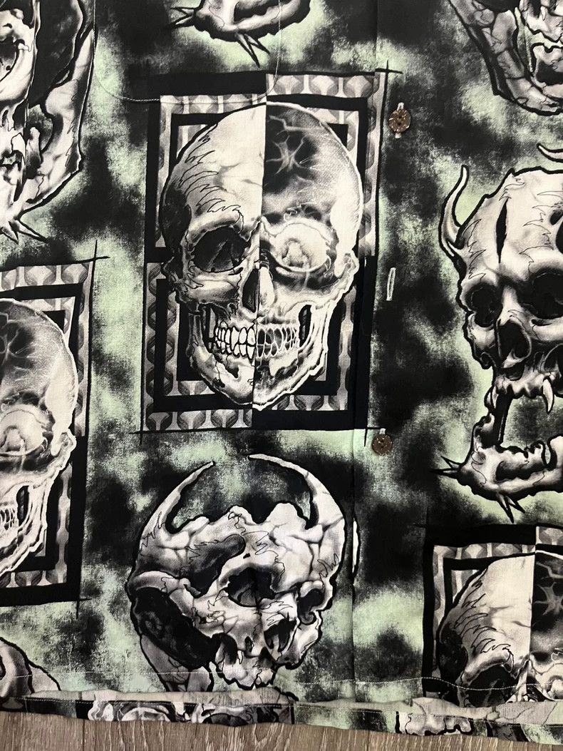 トップス WACKO MARIA Skull Pattern Print Shirt WACKO MARIA Skull Pattern Short Sleeve Shirt - dmc
