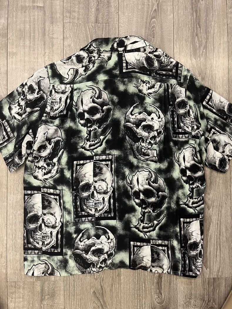 トップス WACKO MARIA Skull Pattern Print Shirt WACKO MARIA Skull Pattern Short Sleeve Shirt - dmc
