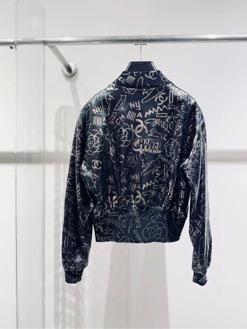 Chanel Chanel Neon Graffiti Leather Jacket - dmc Size US L / EU 52-54 / 3 - 2 Thumbnail