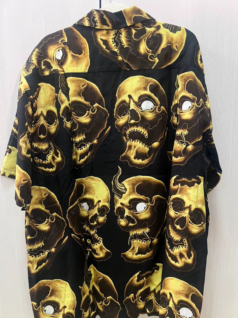 Wacko Maria Wacko Maria Hawaiian Shirt with Skull Print - dmc Size US S / EU 44-46 / 1 - 2 Thumbnail