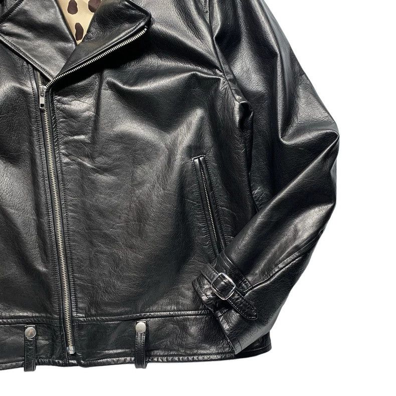 Wtaps WackoMaria Leopard Lined Leather Motorcycle Jacket - dmc Size US M / EU 48-50 / 2 - 6 Thumbnail