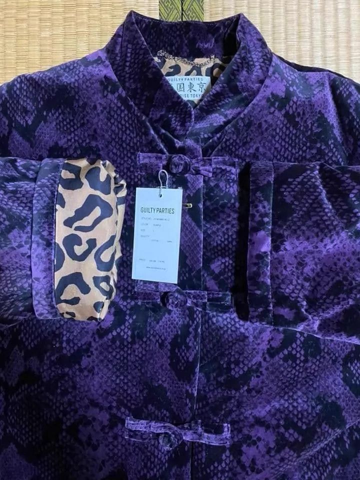 Wacko Maria Wacko Maria Purple Snake Print Cotton Jacket - dmc Size US L / EU 52-54 / 3 - 6 Thumbnail