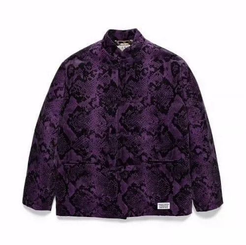 Wacko Maria Wacko Maria Purple Snake Print Cotton Jacket - dmc Size US L / EU 52-54 / 3 - 3 Thumbnail