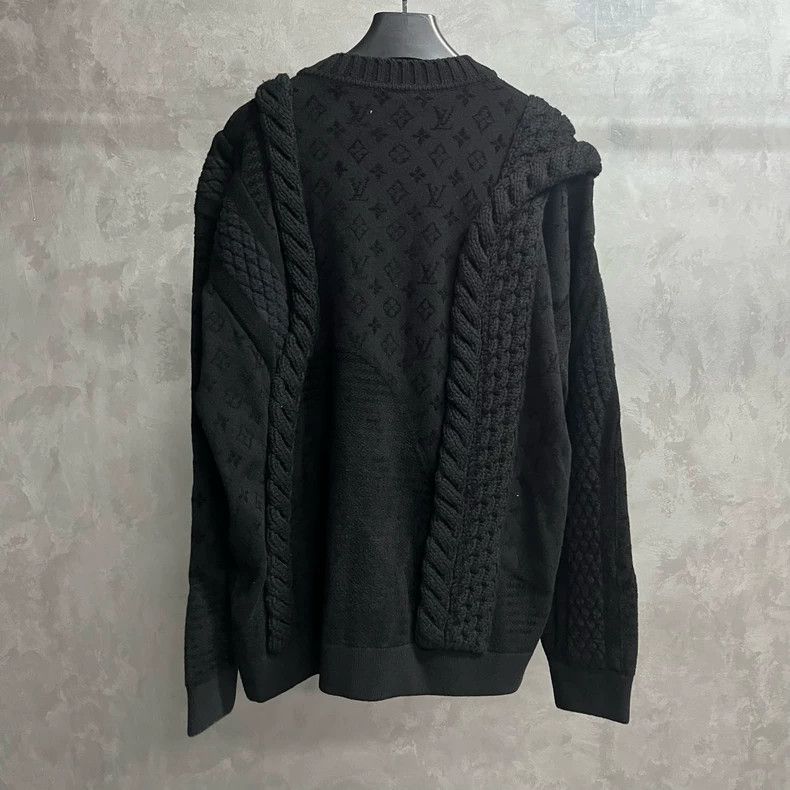 Louis Vuitton Louis Vuitton Black Knit V-Neck Sweater - dmc Size US L / EU 52-54 / 3 - 5 Thumbnail