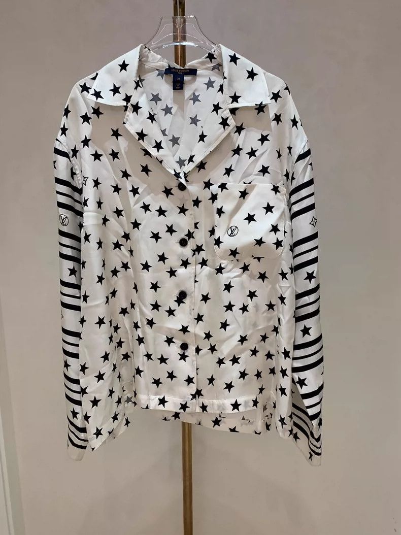 Louis Vuitton Loose Casual Long Sleeve Shirt with Print - dmc Size US M / EU 48-50 / 2 - 3 Thumbnail