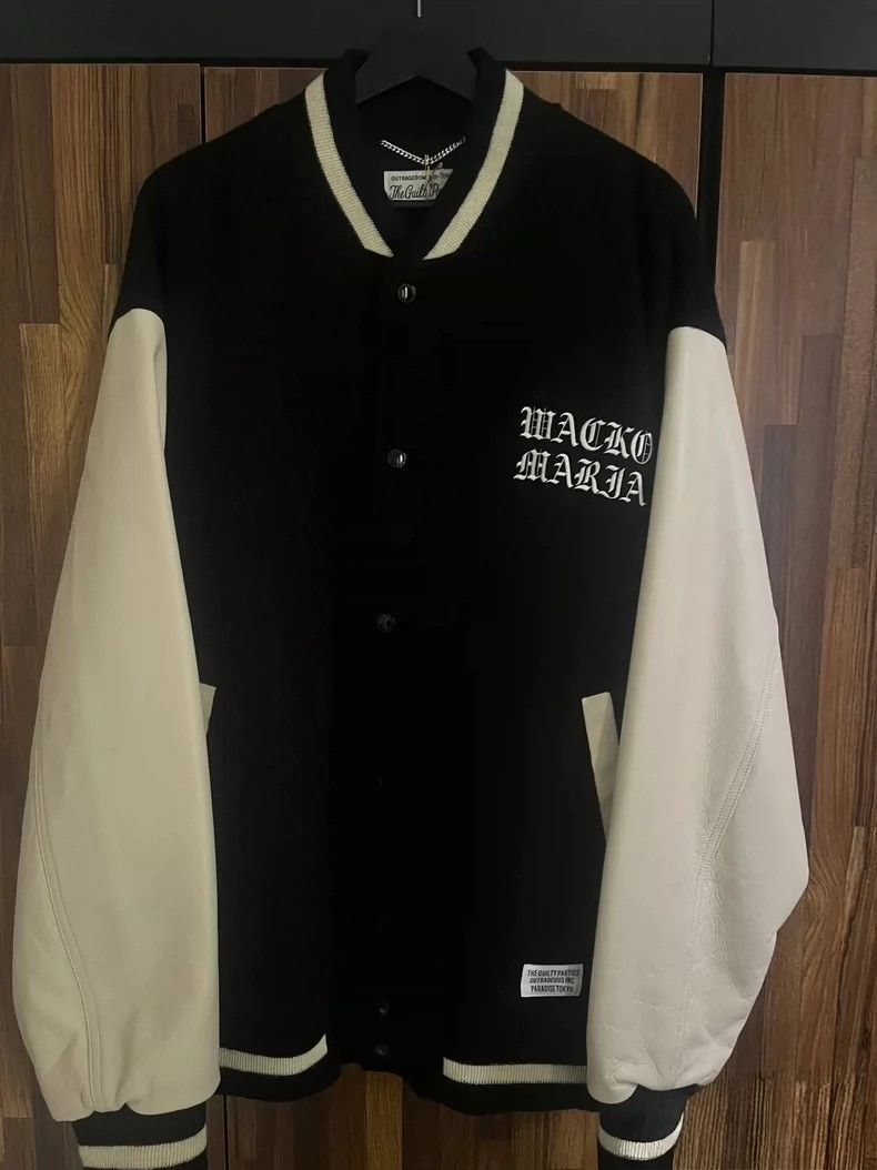 Wacko Maria WACKO MARIA Leather Varsity Jacket Black - dmc Size US M / EU 48-50 / 2 - 2 Thumbnail