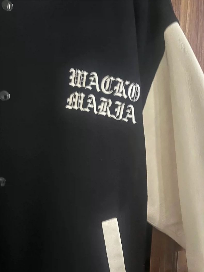 Wacko Maria WACKO MARIA Leather Varsity Jacket Black - dmc Size US M / EU 48-50 / 2 - 4 Thumbnail