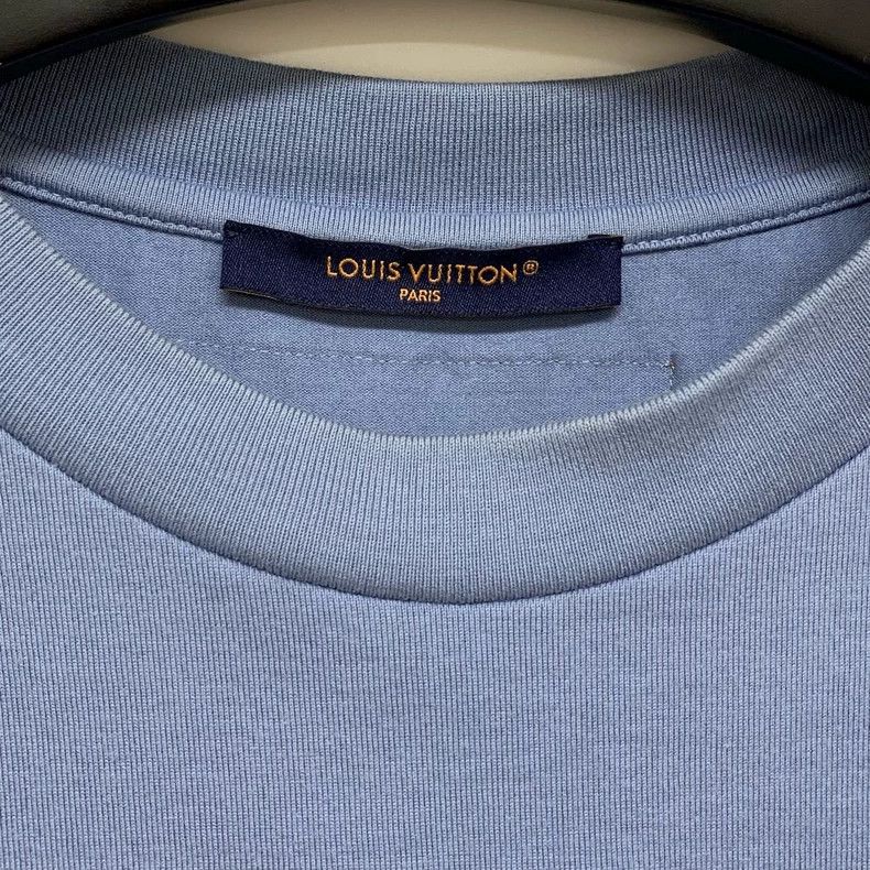 LV Blue Short Sleeve T-Shirt Size L - dmc