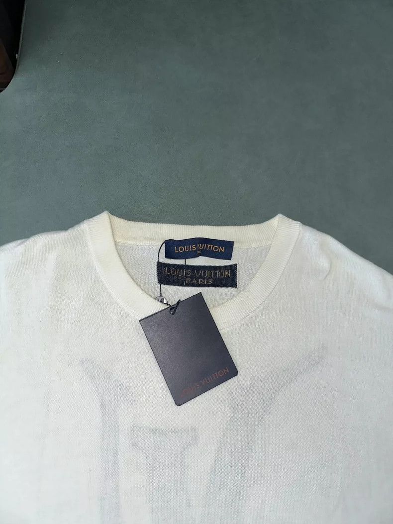 Louis Vuitton LV FW21 End Goal White Logo T-Shirt - dmc Size US XL / EU 56 / 4 - 2 Thumbnail