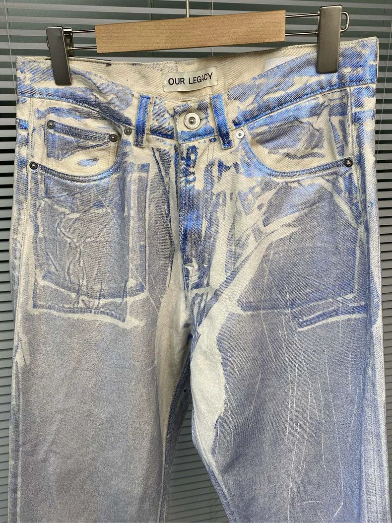 Our Legacy Our Legacy Blue Printed Denim Pants - dmc Size US 30 / EU 46 - 5 Thumbnail