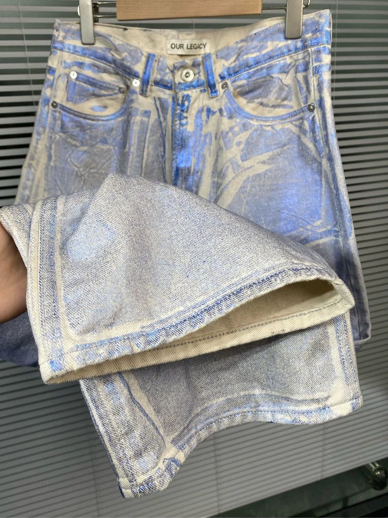 Our Legacy Our Legacy Blue Printed Denim Pants - dmc Size US 30 / EU 46 - 3 Thumbnail
