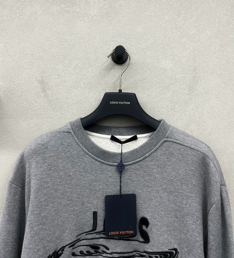 Louis Vuitton Gray Louis Vuitton Sweater with Twisted Logo - dmc Size US L / EU 52-54 / 3 - 4 Thumbnail