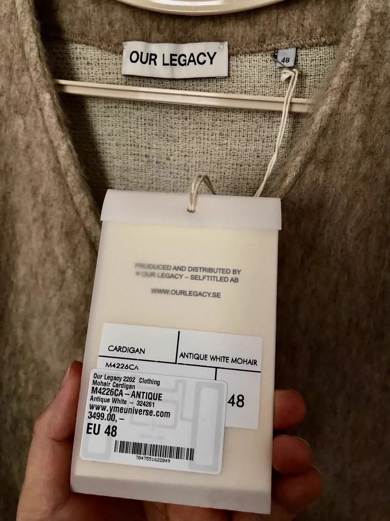 Our Legacy Our Legacy Light Gray White Mohair Cardigan - dmc Size US L / EU 52-54 / 3 - 2 Thumbnail