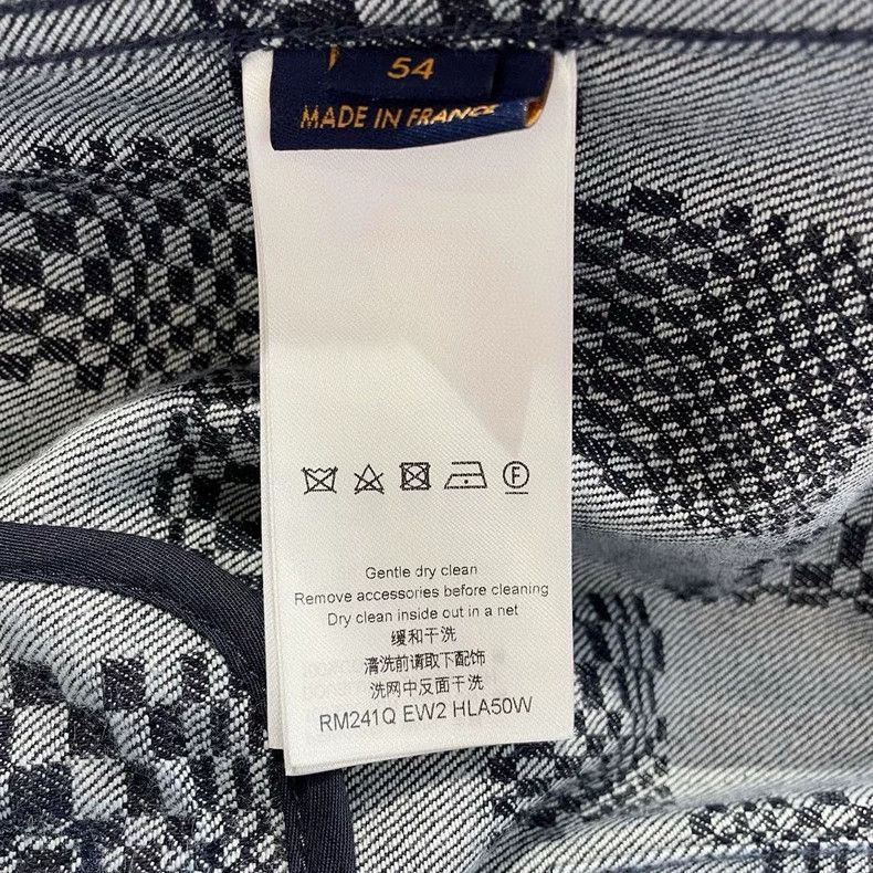 Louis Vuitton Black Checkered Denim Jacket Size 54 - dmc Size US XXL / EU 58 / 5 - 4 Thumbnail