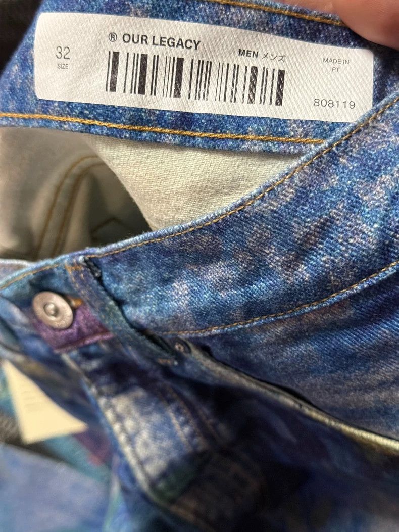 Our Legacy Our Legacy Third Cut Flower Denim Pants - dmc Size US 32 / EU 48 - 4 Thumbnail