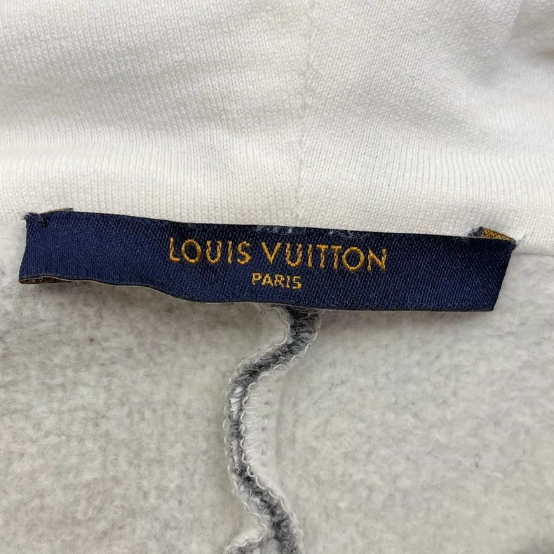 Louis Vuitton LV Gray White Logo Print Hoodie - dmc Size US L / EU 52-54 / 3 - 5 Thumbnail