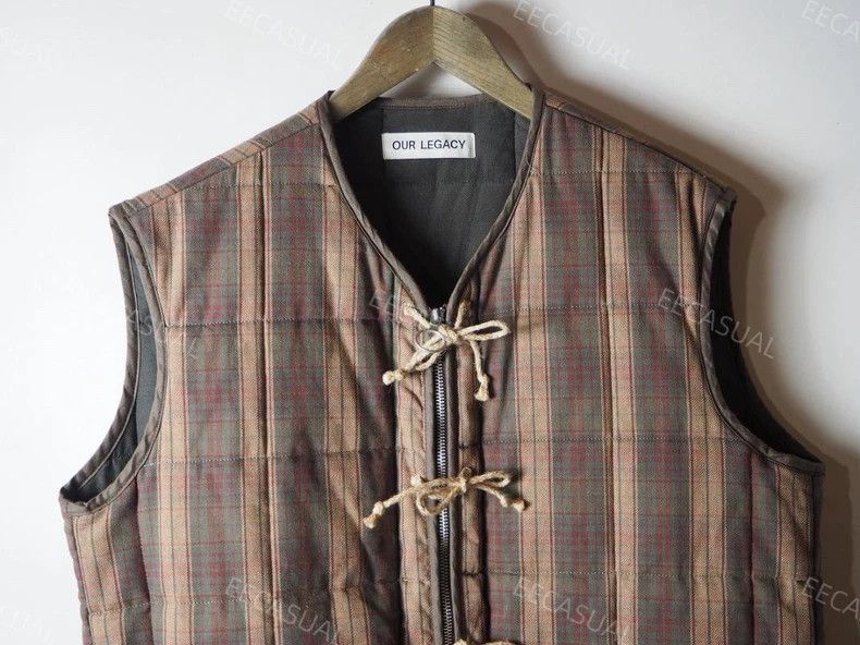 Our Legacy OUR LEGACY Padded Liner Vest with Tartan Design - dmc Size US M / EU 48-50 / 2 - 3 Thumbnail