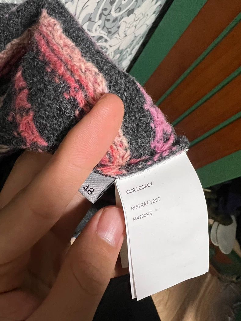 Our Legacy Gray Wool Vest with Colorful Pattern - dmc Size US L / EU 52-54 / 3 - 5 Thumbnail