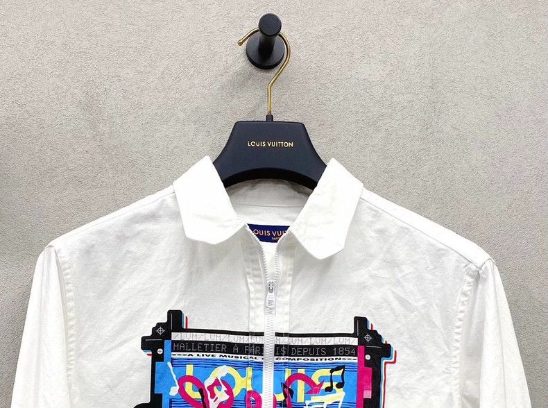 Louis Vuitton LV Print Design White Long Sleeve Jacket - dmc Size US S / EU 44-46 / 1 - 4 Thumbnail