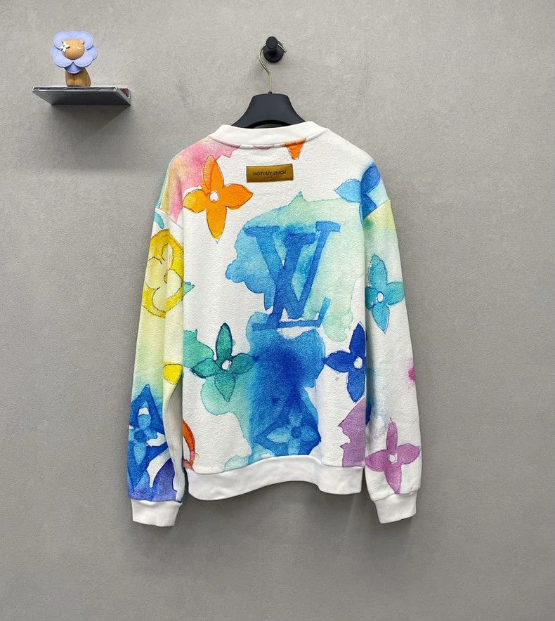 Louis Vuitton Colorful Watercolor Graphic Sweatshirt - dmc Size US L / EU 52-54 / 3 - 2 Thumbnail