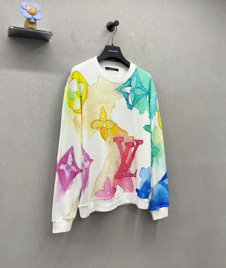 Louis Vuitton Colorful Watercolor Graphic Sweatshirt - dmc Size US L / EU 52-54 / 3 - 3 Thumbnail