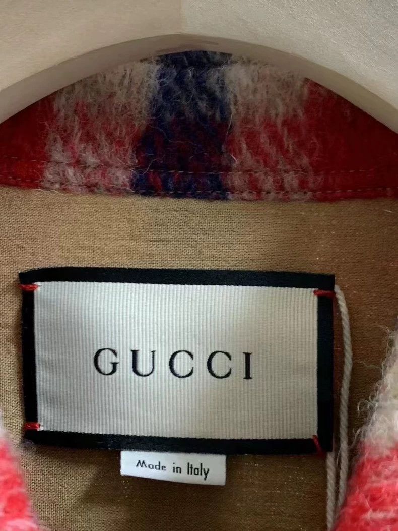 Gucci Gucci Wool Plaid Shirt Jacket with Embroidery - dmc Size US XXL / EU 58 / 5 - 4 Thumbnail