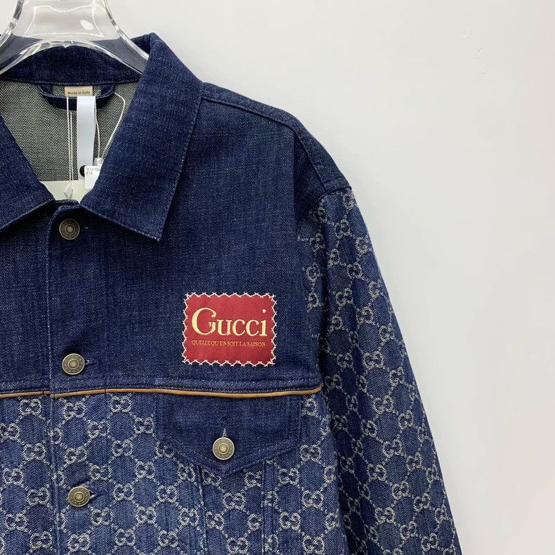 Gucci Gucci Blue Logo Denim Jacket with Print - dmc Size US XS / EU 42 / 0 - 3 Thumbnail