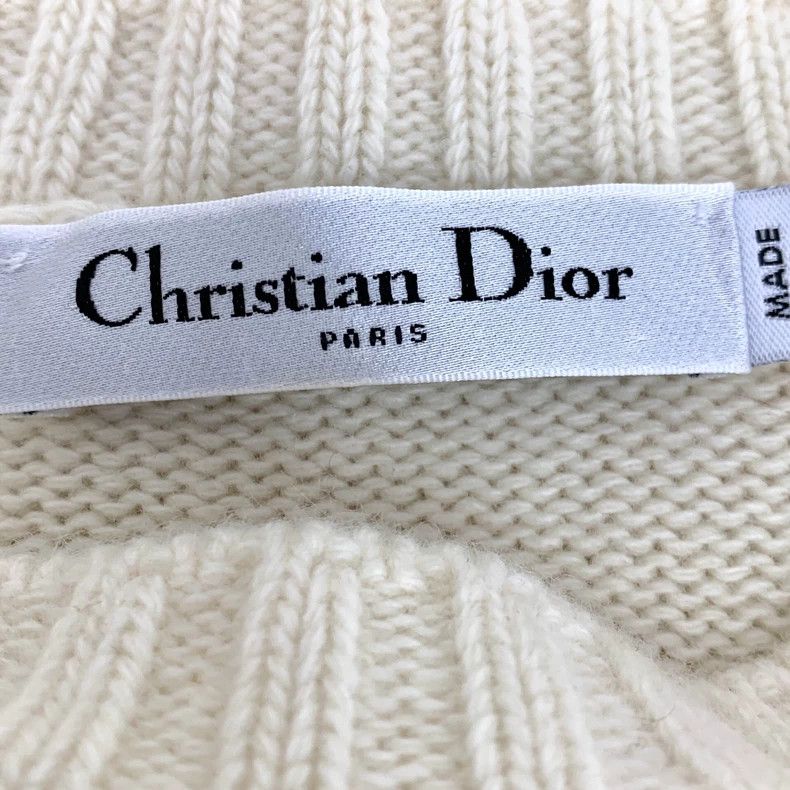 Dior Beige Logo Knit Wool Cashmere Sweater - dmc Size US M / EU 48-50 / 2 - 6 Thumbnail