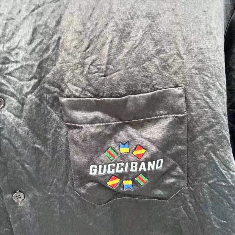 Gucci Gucci Flag Short Sleeve Shirt Size 58 - dmc Size US XXL / EU 58 / 5 - 3 Thumbnail