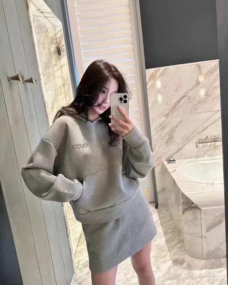 Gucci Gucci Gray Logo Embroidered Hoodie Sweatshirt - dmc Size US XXS / EU 40 - 8 Thumbnail
