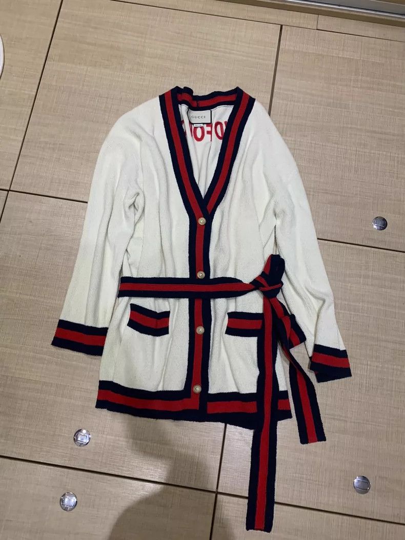 Gucci Gucci Knit Cardigan Sweater with Stripes - dmc Size US M / EU 48-50 / 2 - 2 Thumbnail
