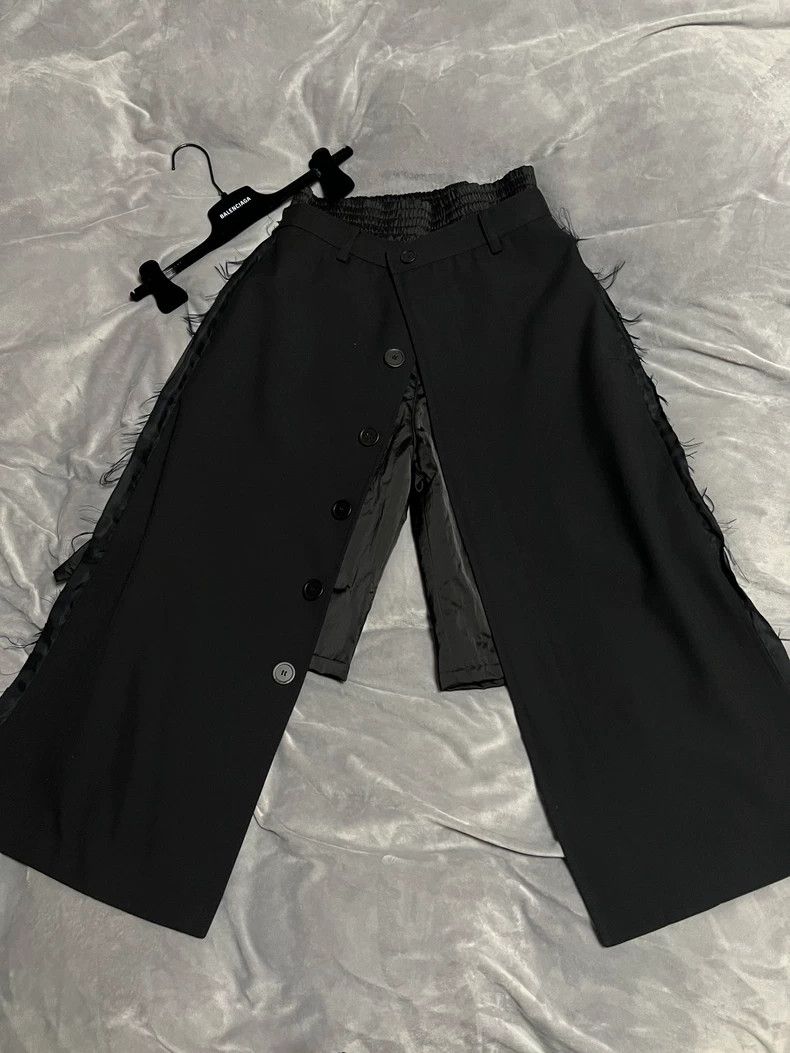 Balenciaga Balenciaga Silk Wool Patchwork Skirt Pants - dmc Size US 36 / EU 52 - 2 Thumbnail