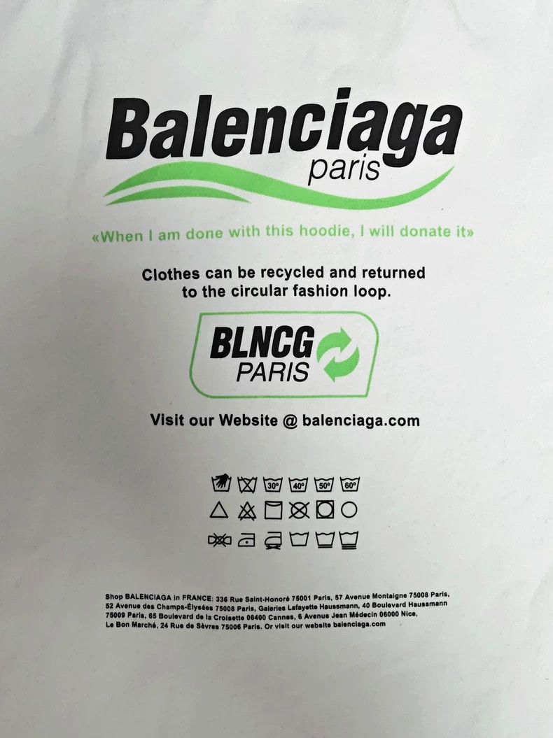 Balenciaga Balenciaga Sustainable Logo Hoodie for Men - dmc Size US XS / EU 42 / 0 - 5 Thumbnail