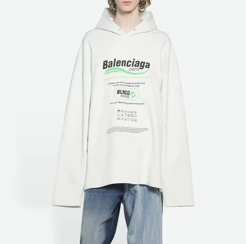 Balenciaga Balenciaga Sustainable Logo Hoodie for Men - dmc Size US XS / EU 42 / 0 - 8 Thumbnail