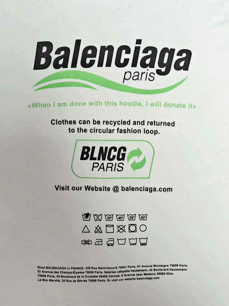 Balenciaga Balenciaga Sustainable Logo Hoodie for Men - dmc Size US XS / EU 42 / 0 - 4 Thumbnail