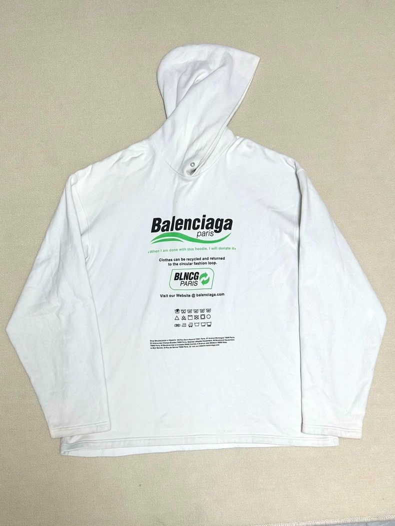 Balenciaga Balenciaga Sustainable Logo Hoodie for Men - dmc Size US XS / EU 42 / 0 - 3 Thumbnail