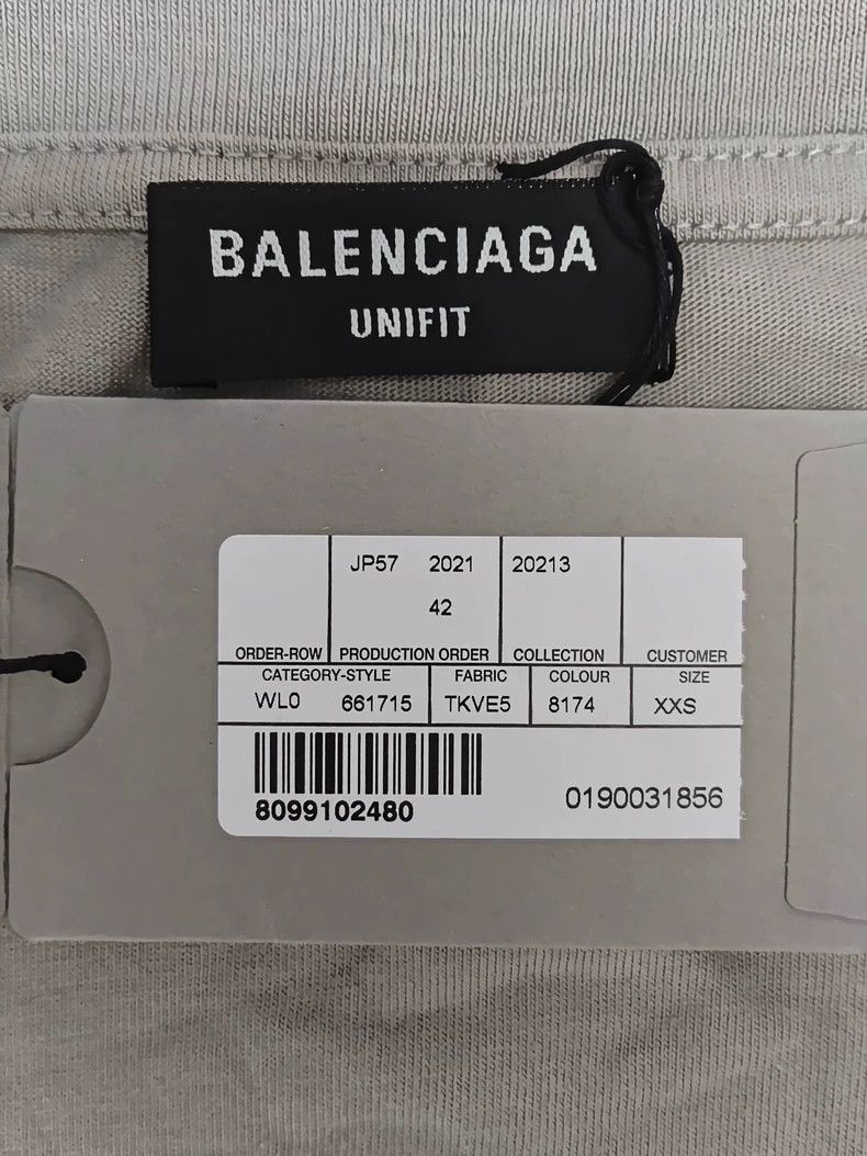 Balenciaga New Balenciaga Short Sleeve T-Shirt with Logo - dmc Size US XXS / EU 40 - 5 Thumbnail