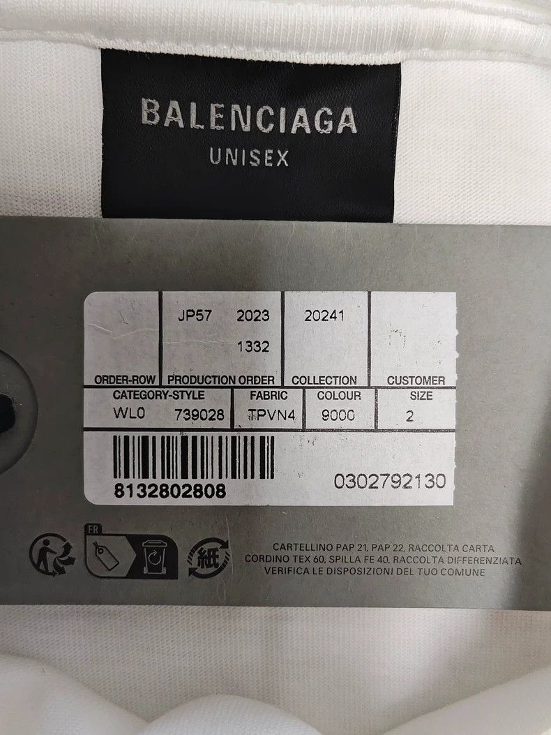 Balenciaga Balenciaga Spring White Short Sleeve Tee - dmc Size US S / EU 44-46 / 1 - 4 Thumbnail