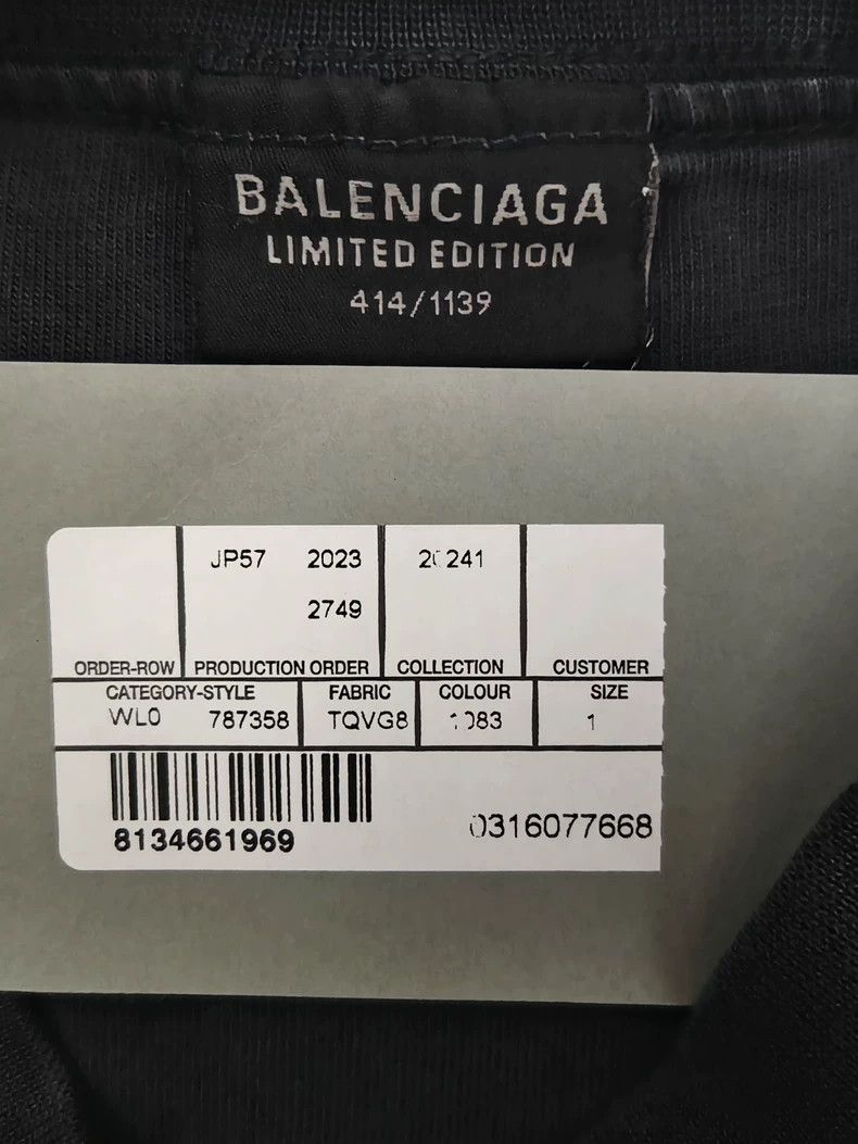 Balenciaga New Balenciaga Short Sleeve Band T-shirt - dmc Size US S / EU 44-46 / 1 - 6 Thumbnail