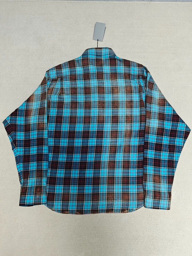 Balenciaga Balenciaga Plaid Gradient Shirt Jacket - dmc Size US M / EU 48-50 / 2 - 3 Thumbnail