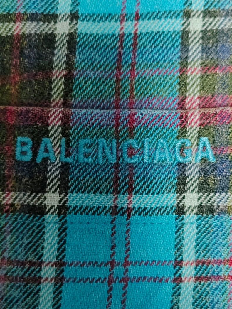 Balenciaga Balenciaga Plaid Gradient Shirt Jacket - dmc Size US M / EU 48-50 / 2 - 4 Thumbnail