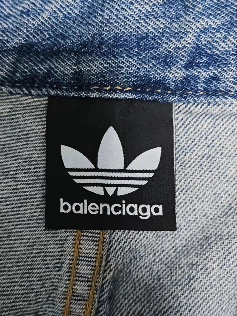Balenciaga Balenciaga x Adidas Baggy Denim Pants Blue - dmc Size US 26 / EU 42 - 3 Thumbnail