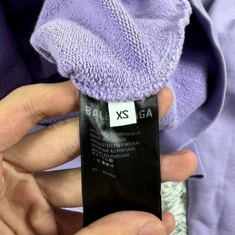 Balenciaga Balenciaga Purple Embroidered Hoodie for Men - dmc Size US XS / EU 42 / 0 - 6 Thumbnail
