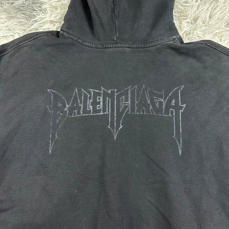 服/ファッション Balenciaga 23FW Eiffel Tower Destroyed Hoodie Black Size 2 Balenciaga 23FW Eiffel Tower Destroyed Hoodie Black Size 2 (さは