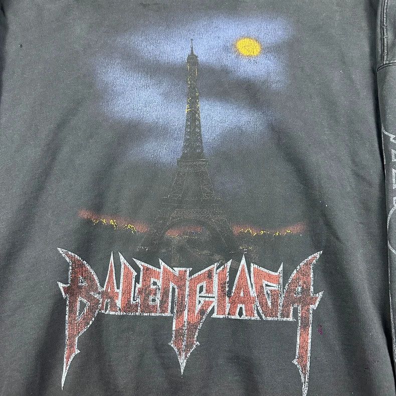 Balenciaga Balenciaga Eiffel Tower Graphic Hoodie - dmc Size US M / EU 48-50 / 2 - 2 Thumbnail